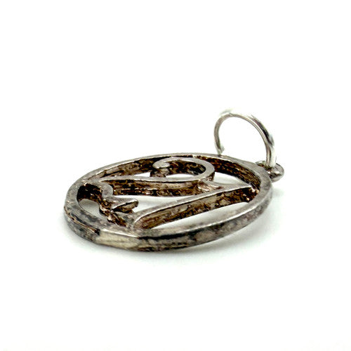Vintage 925 Sterling Silver Number 21 Charm CA27-2