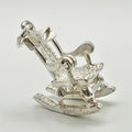 Vintage 925 Sterling Silver Rocking Chair Charm CA24-47