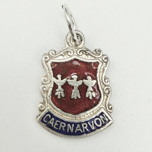 Vintage 925 Sterling Silver Caernarvon Travel Charm CA25-53