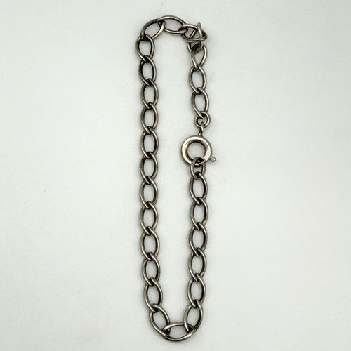Vintage 925 Sterling Silver Curb Bracelet Bracelets-59