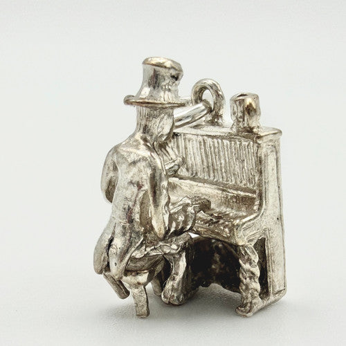 Vintage 925 Sterling Silver Articulated Pianist Charm CA24-51