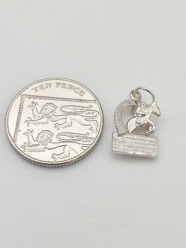 Vintage 925 Sterling Silver Jockey Charm CA18-88