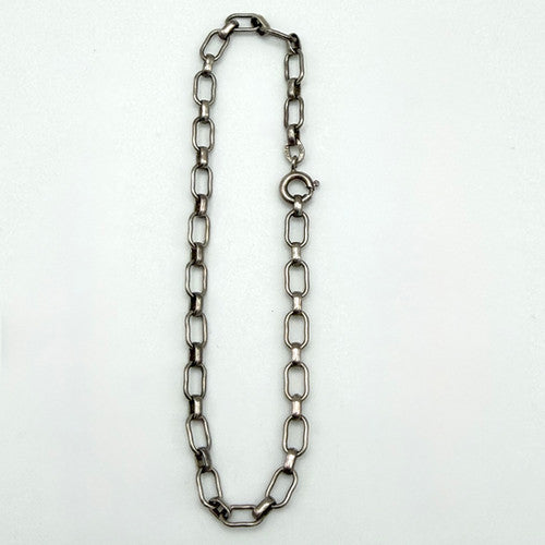 Vintage 925 Sterling Silver Box Link Bracelet Bracelets-60