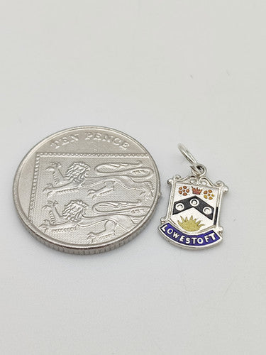 Vintage 925 Sterling Silver Lowestoft Travel Charm CA17-92