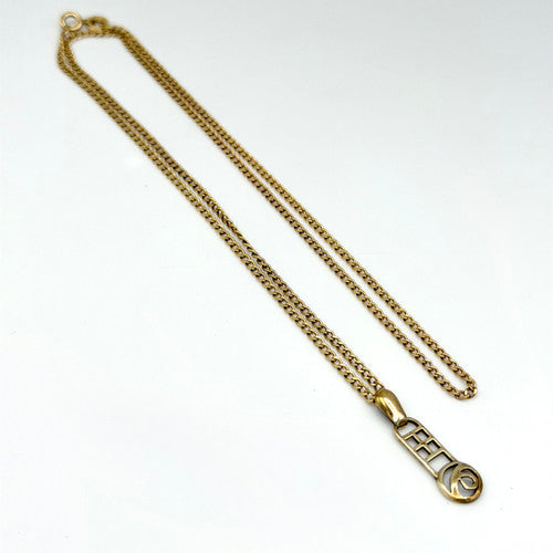 Vintage 9ct Yellow Gold Celtic Necklace PG88