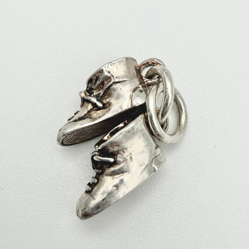 Vintage 925 Sterling Silver Baby Shoe Charm CA21-16