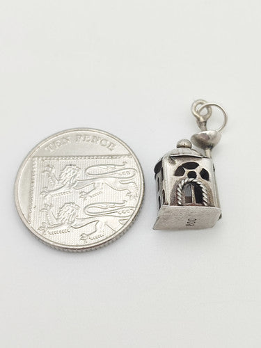 Vintage 800 Silver Mosque Charm CA18-13