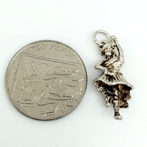 Vintage 925 Sterling Silver Highland Dancer Charm CA28-5
