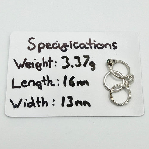 Vintage 925 Sterling Silver Rings Charm CA22-34