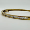 Vintage 9ct Yellow Gold CZ Bangle PG2