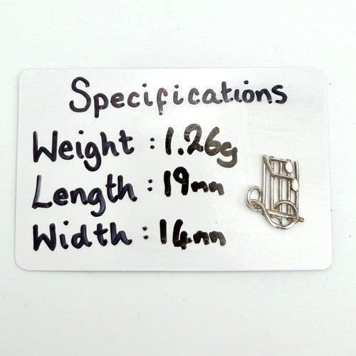 Vintage 925 Sterling Silver Music Notes Charm CA28-7