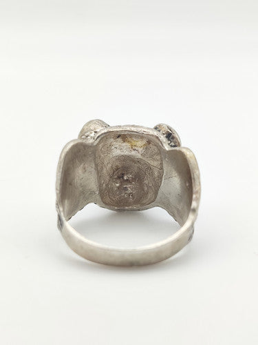 Vintage 925 Sterling Silver Eddie Munson Hogs Head Gothic Biker Ring PAT4