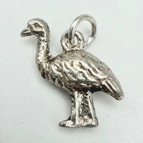 Vintage 925 Sterling Silver Ostrich Emu Charm CA24-7