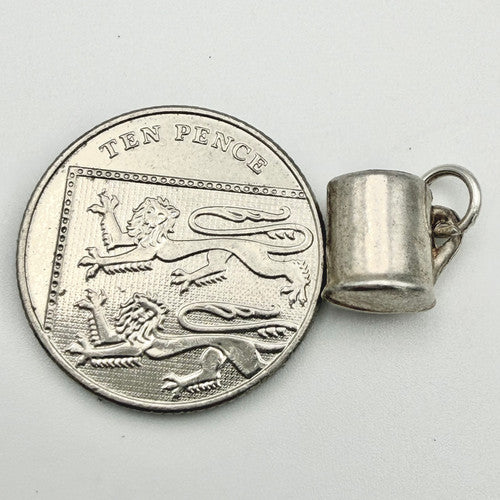 Vintage 925 Sterling Silver Tankard Charm CA21-47
