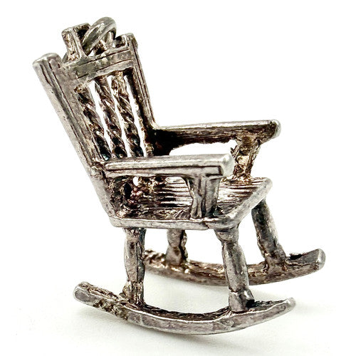 Vintage 925 Sterling Silver Rocking Chair Charm CA26-24