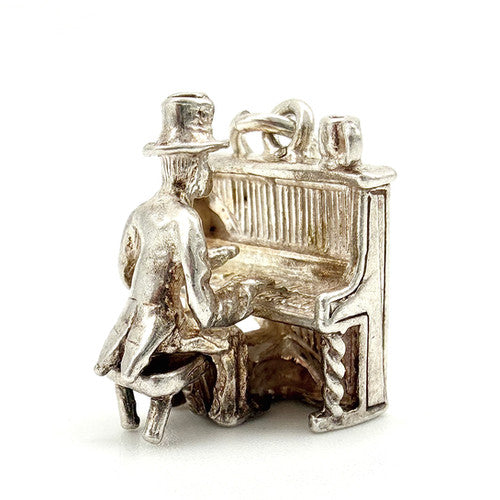 Vintage 925 Sterling Silver Pianist Charm CA26-39