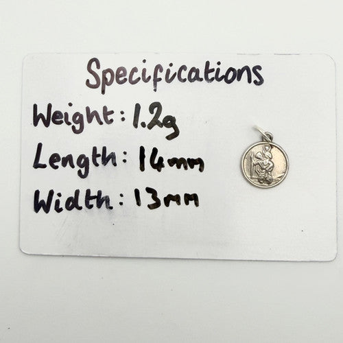 Vintage 925 Sterling Silver St Christopher Charm CA19-75