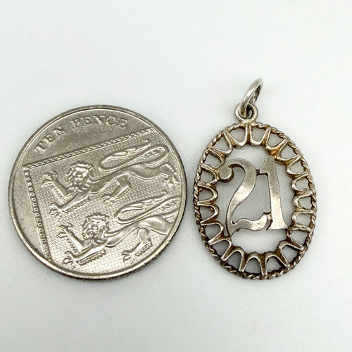 Vintage NUVO 925 Sterling Silver 21 Charm CA28-34