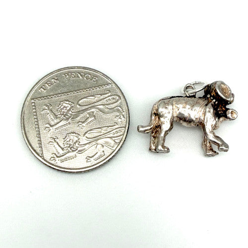 Vintage 925 Sterling Silver Saint Bernard Dog Charm CA27-61