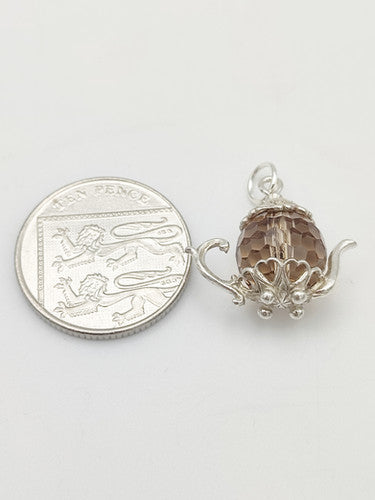 Vintage 925 Sterling Silver Teapot Charm CA17-29