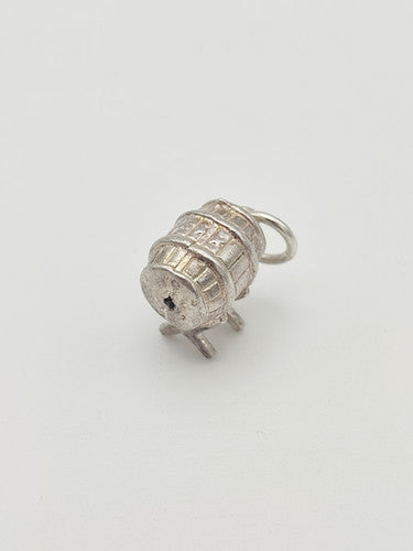Vintage 925 Sterling Silver Beer Barrel Charm CA13-42