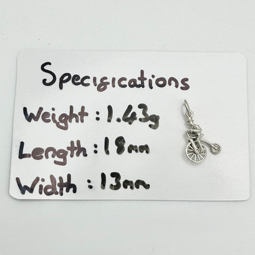 Vintage 925 Sterling Silver Penny-Farthing Charm CA24-4