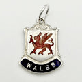 Vintage 925 Sterling Silver Wales Travel Charm CA20-48