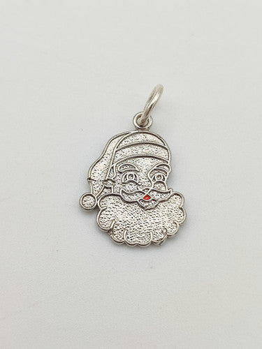 Vintage 925 Sterling Silver Santa Charm CA14-57