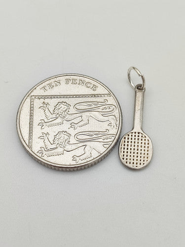 Vintage 925 Sterling Silver Tennis Racket Charm CA15-39