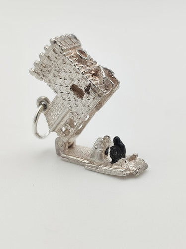 Vintage 925 Sterling Silver Church Charm CA16-14