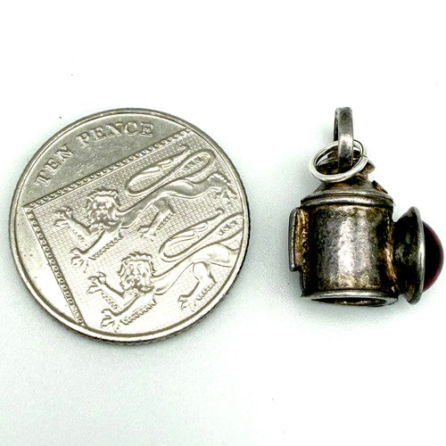 Vintage 925 Sterling Silver Port Lantern Charm CA27-17