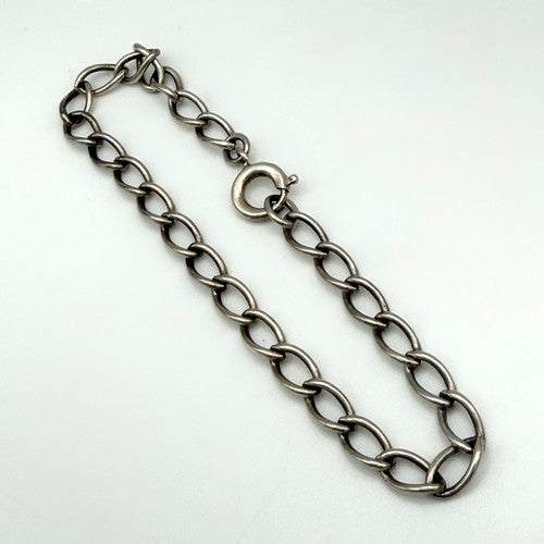 Vintage 925 Sterling Silver Curb Bracelet Bracelets-59