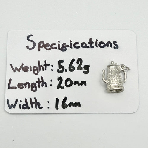 Vintage 925 Sterling Silver Teapot Charm CA22-85