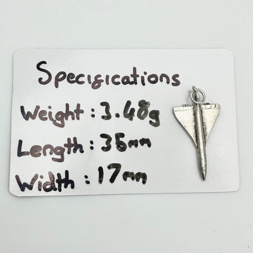 Vintage 925 Sterling Silver Aeroplane Charm CA24-5