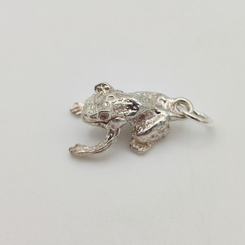 Vintage 925 Sterling Silver Frog Charm CA19-14