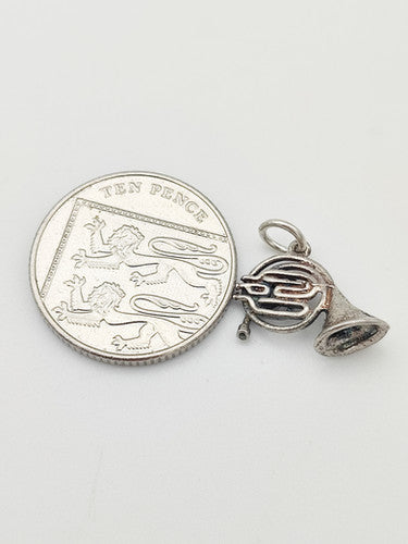Vintage 925 Sterling Silver French Horn Charm CA14-16