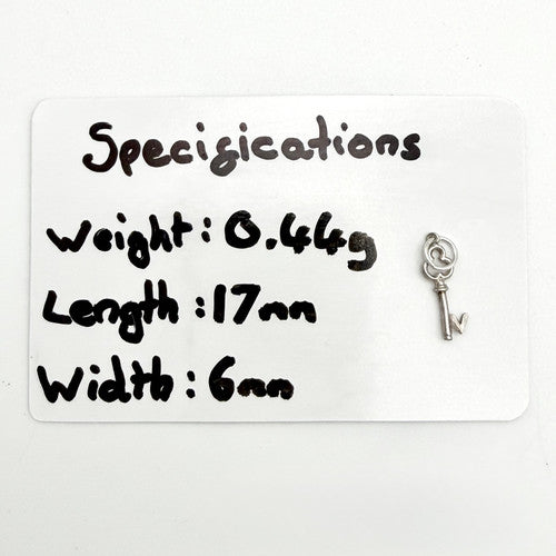 Vintage 925 Sterling Silver Letter V Key Charm CA29-17