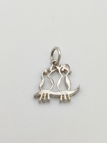 Vintage 925 Sterling Silver Love Birds Charm CA13-3