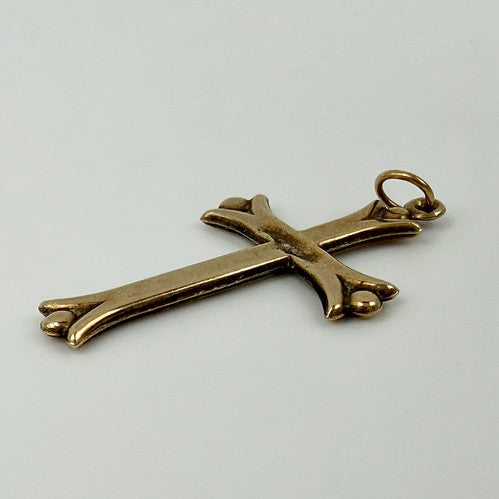 Vintage 9ct Yellow Gold Cross Pendant PG23