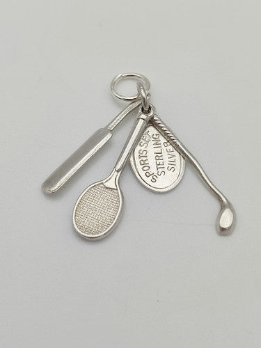 Vintage 925 Sterling Silver Sports Set Charm CA18-81