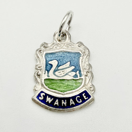 Vintage 925 Sterling Silver Swanage Travel Charm CA20-47
