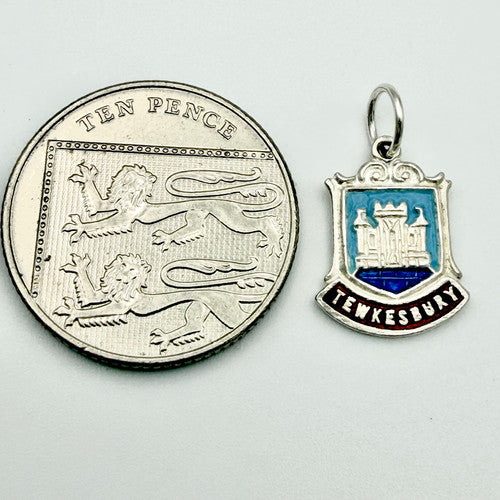 Vintage 925 Sterling Silver Tewkesbury Travel Charm CA20-35