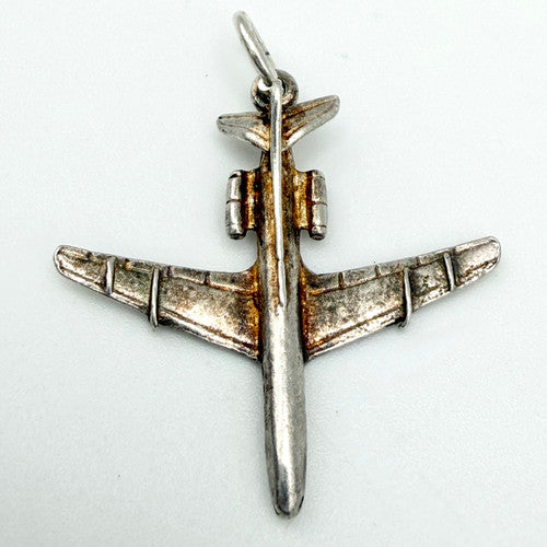 Vintage 925 Sterling Silver Aeroplane Charm CA28-37
