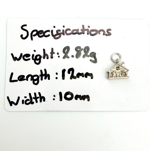 Vintage 925 Sterling Silver Dutch Weather House Charm CA26-14