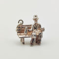 Vintage 925 Sterling Silver Drunk Man on Bench Charm CA19-27
