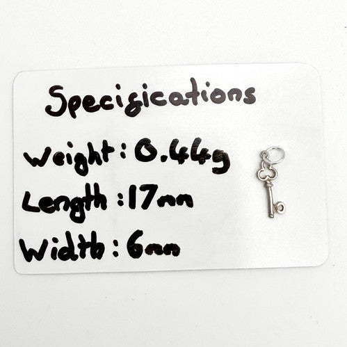 Vintage 925 Sterling Silver Letter O Key Charm CA29-23