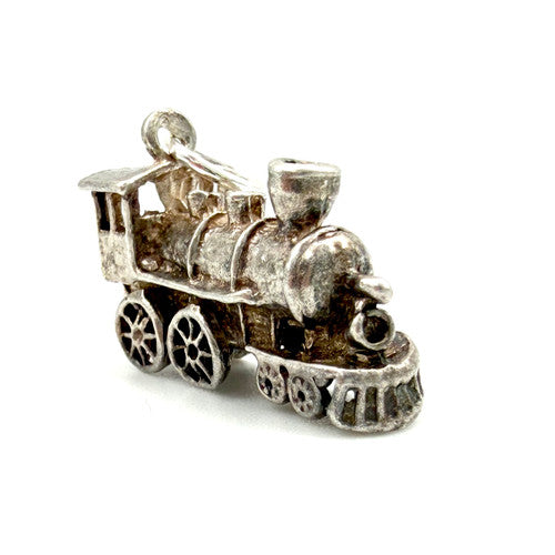 Vintage 925 Sterling Silver Steam Train Charm CA27-13