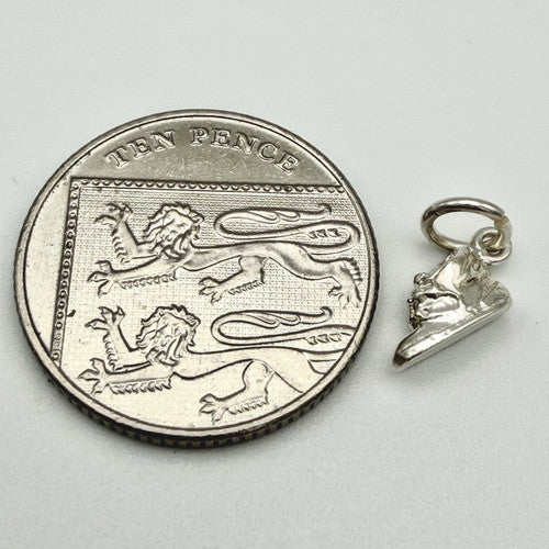 Vintage 925 Sterling Silver Baby Shoe Charm CA22-38