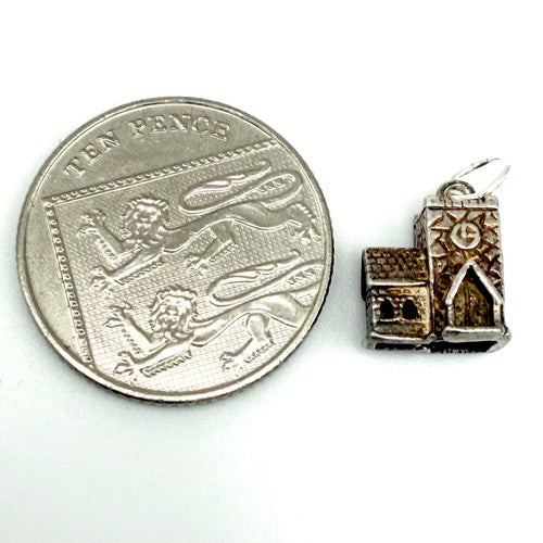 Vintage 925 Sterling Silver Church Charm CA27-53