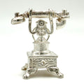 Vintage 925 Sterling Silver Telephone Charm CA27-41